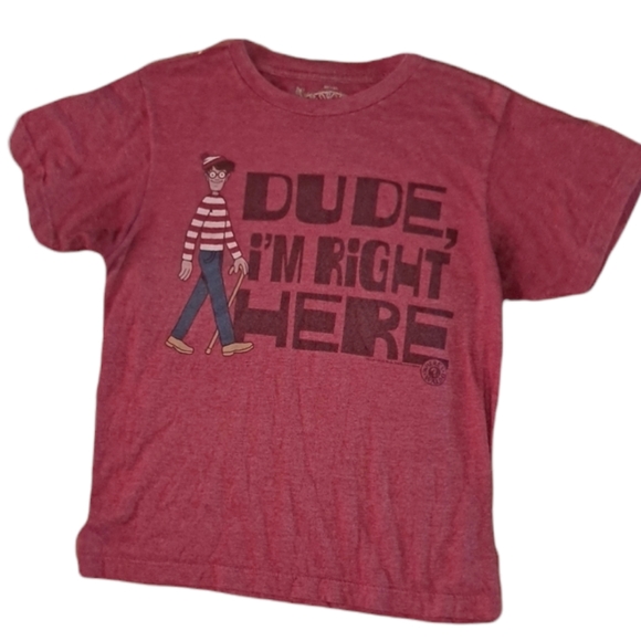 Where's Waldo red short Sleeve t shirt, small - Picture 1 of 3
